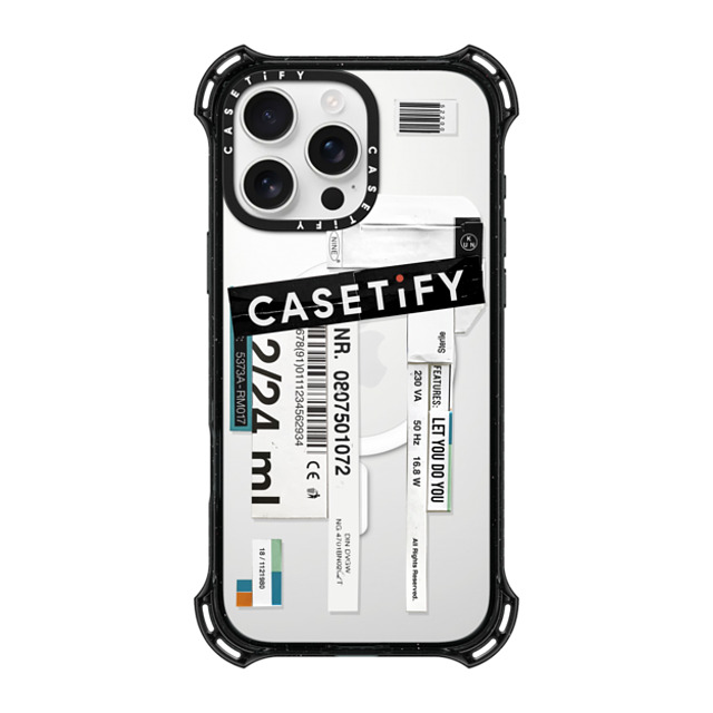 Kunel Gaur x CASETiFY iPhone 16 Pro Max ケース ブラック バウンスケース CASETiFY