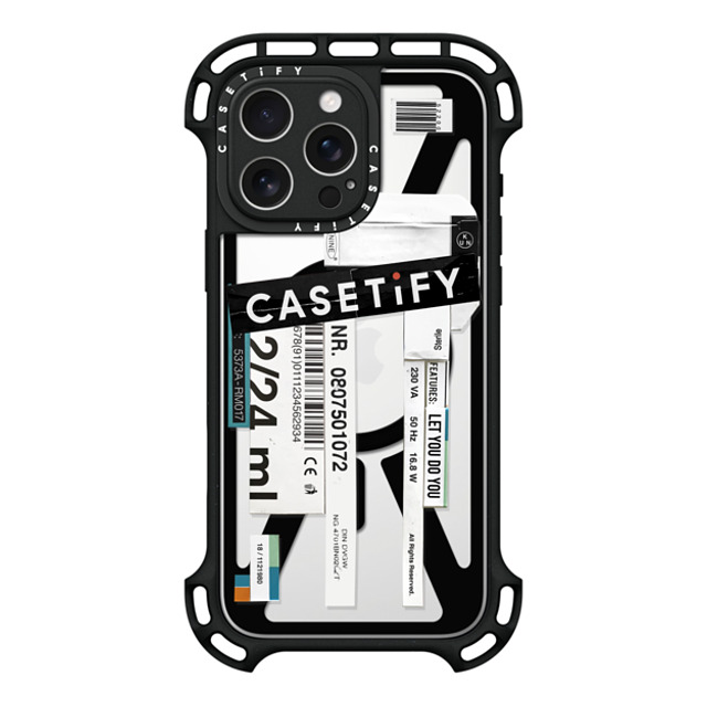 Kunel Gaur x CASETiFY iPhone 16 Pro Max ケース ブラック ウルトラ バウンスケース MagSafe対応 CASETiFY