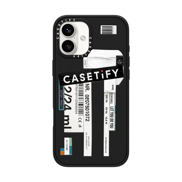 Kunel Gaur x CASETiFY iPhone 16 Plus Case Matte Black Impact Case MagSafe Compatible CASETiFY Kunel Gaur x CASETiFY iPhone 16 Plus Case Matte Black Impact Case MagSafe Compatible CASETiFY