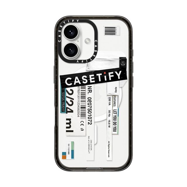 Kunel Gaur x CASETiFY iPhone 16 ケース ブラック インパクトケース MagSafe対応 CASETiFY