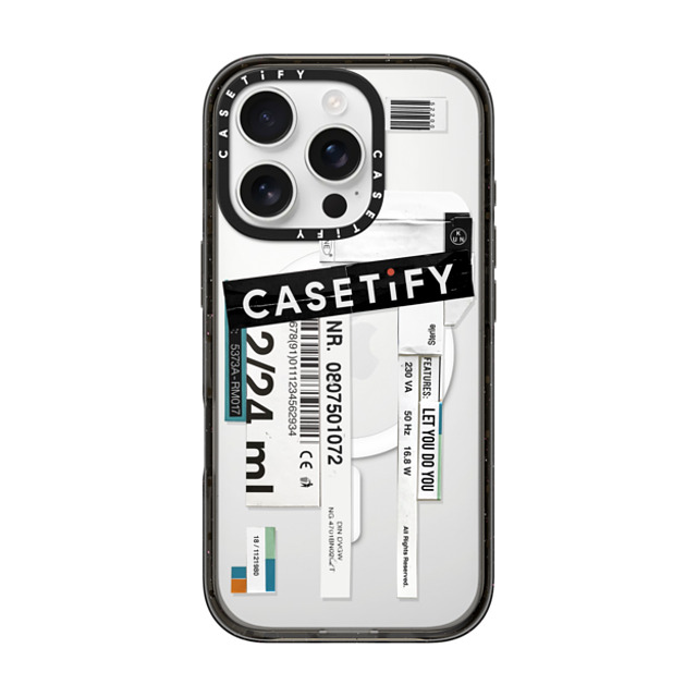 Kunel Gaur x CASETiFY iPhone 16 Pro ケース ブラック インパクトケース MagSafe対応 CASETiFY