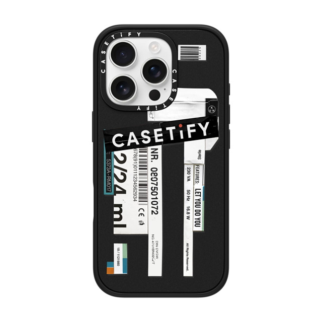 Kunel Gaur x CASETiFY iPhone 16 Pro ケース マットブラック インパクトケース MagSafe対応 CASETiFY