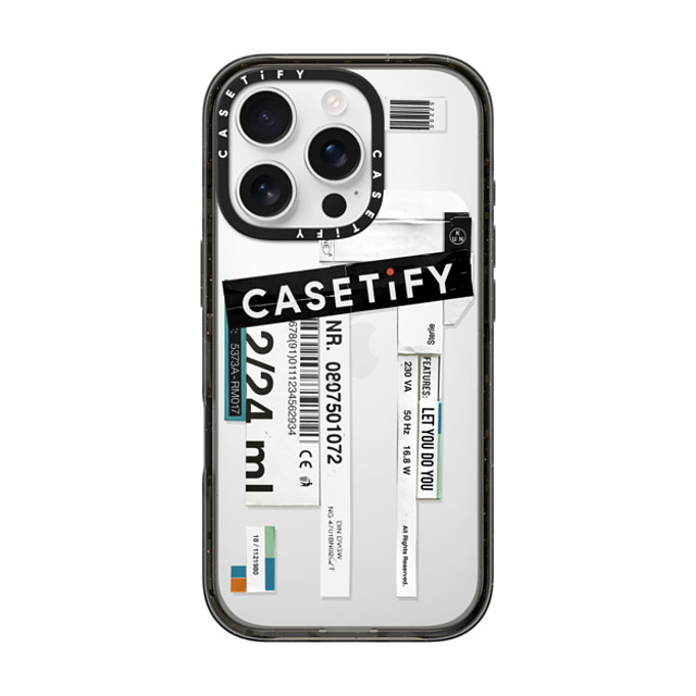 Kunel Gaur x CASETiFY iPhone 16 Pro ケース ブラック インパクトケース CASETiFY