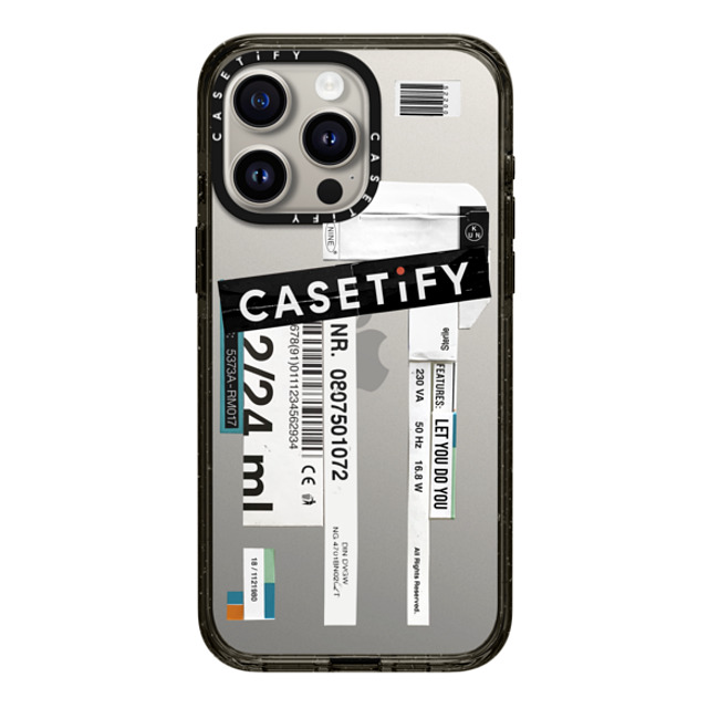 Kunel Gaur x CASETiFY iPhone 15 Pro Max ケース ブラック インパクトケース CASETiFY