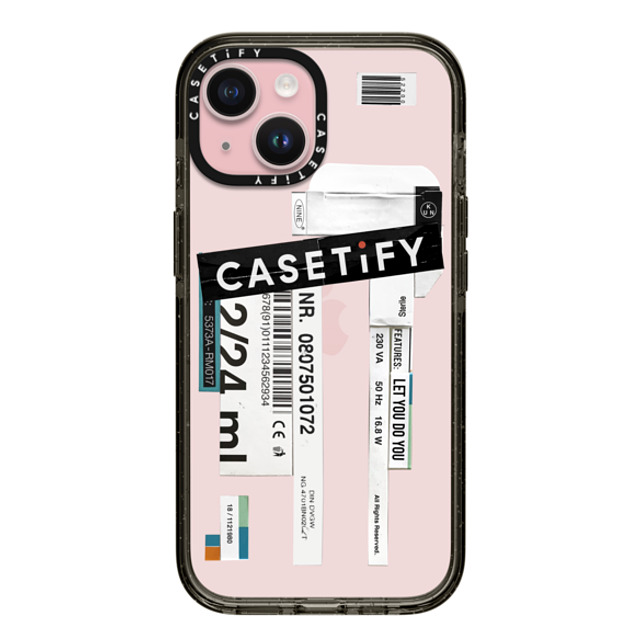 Kunel Gaur x CASETiFY iPhone 15 ケース ブラック インパクトケース CASETiFY