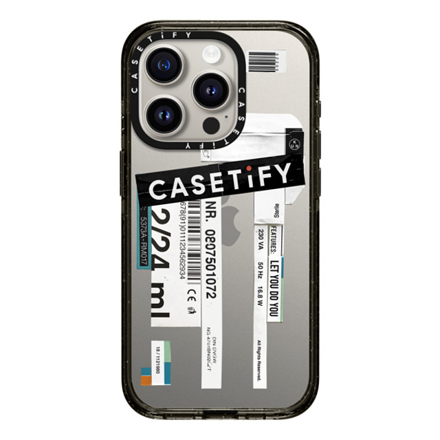 Kunel Gaur x CASETiFY iPhone 15 Pro ケース ブラック インパクトケース CASETiFY