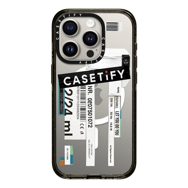 Kunel Gaur x CASETiFY iPhone 15 Pro ケース ブラック インパクトケース MagSafe対応 CASETiFY