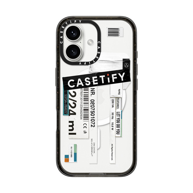 Kunel Gaur x CASETiFY iPhone 16 ケース ブラック インパクトケース MagSafe対応 Casetify