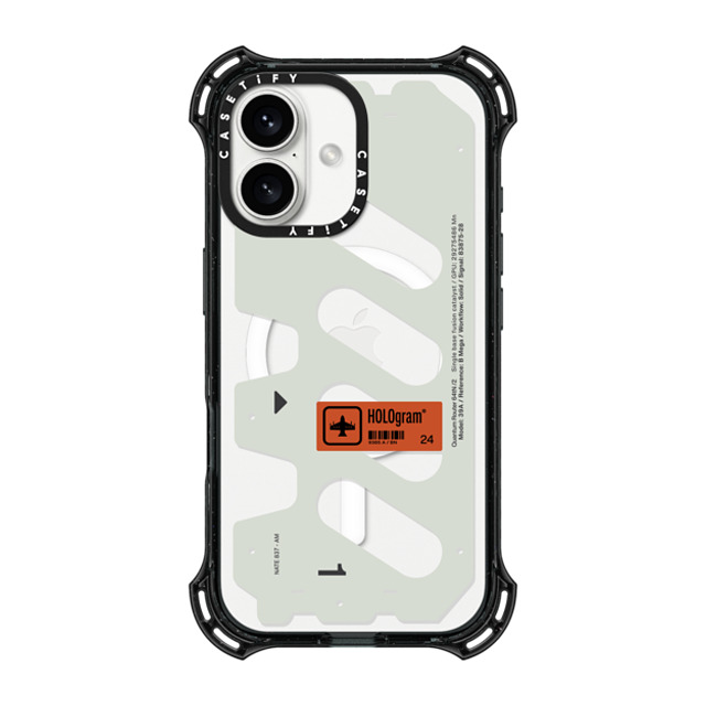 Kunel Gaur x CASETiFY iPhone 16 Case Black バウンスケース HOLOgram (White) Kunel Gaur x CASETiFY iPhone 16 Case Black バウンスケース HOLOgram (White)