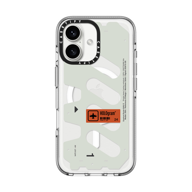Kunel Gaur x CASETiFY iPhone 16 ケース Futurism,Hype クリア クリア ケース MagSafe対応 HOLOgram (White) Back to School Kunel Gaur x CASETiFY iPhone 16 ケース Futurism,Hype クリア クリア ケース MagSafe対応 HOLOgram (White) Back to School