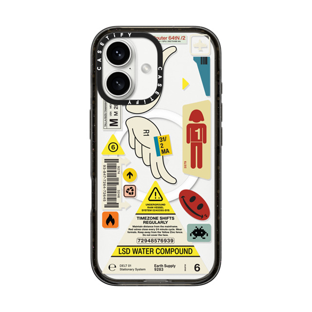 Kunel Gaur x CASETiFY iPhone 16 ケース Futurism,Hype ブラック インパクトケース MagSafe対応 Timezone Father's Day Kunel Gaur x CASETiFY iPhone 16 ケース Futurism,Hype ブラック インパクトケース MagSafe対応 Timezone Father's Day