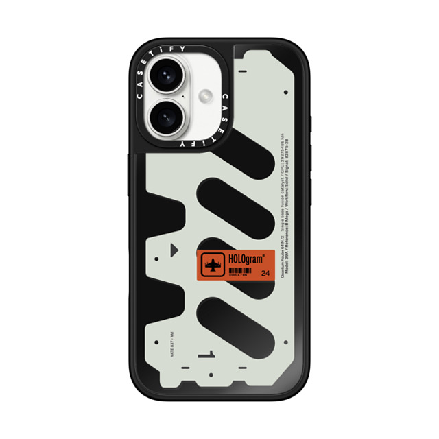 Kunel Gaur x CASETiFY iPhone 16 Case Black on Black ミラーケース MagSafe対応 HOLOgram (White) Kunel Gaur x CASETiFY iPhone 16 Case Black on Black ミラーケース MagSafe対応 HOLOgram (White)