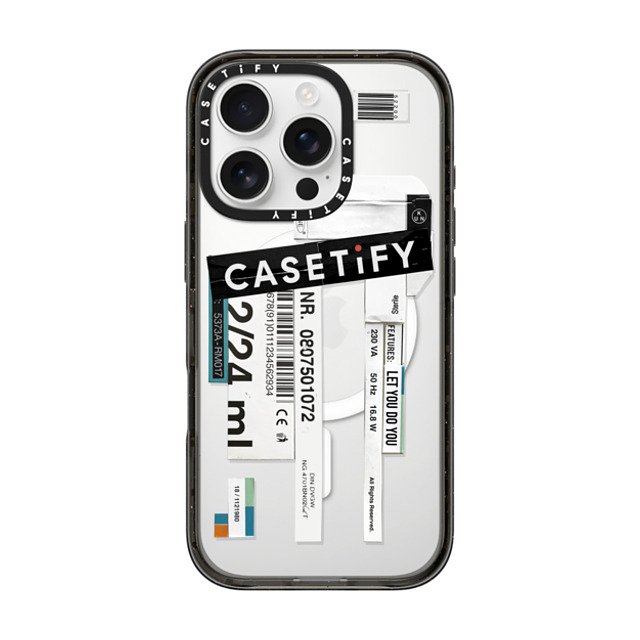 Kunel Gaur x CASETiFY iPhone 16 Pro ケース ブラック インパクトケース MagSafe対応 Casetify