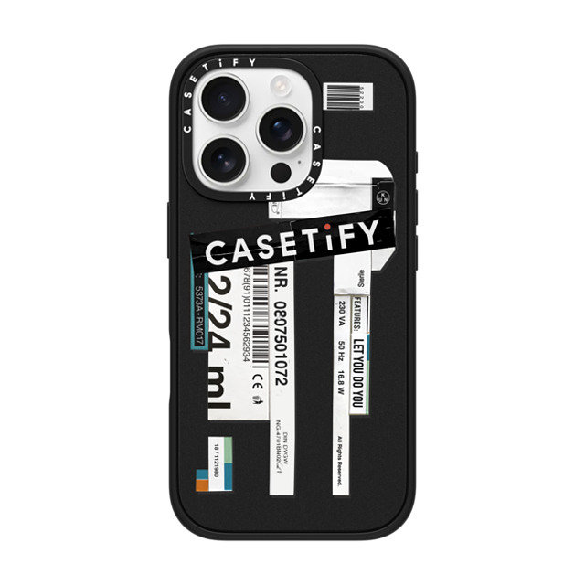 Kunel Gaur x CASETiFY iPhone 16 Pro ケース マットブラック インパクトケース MagSafe対応 Casetify