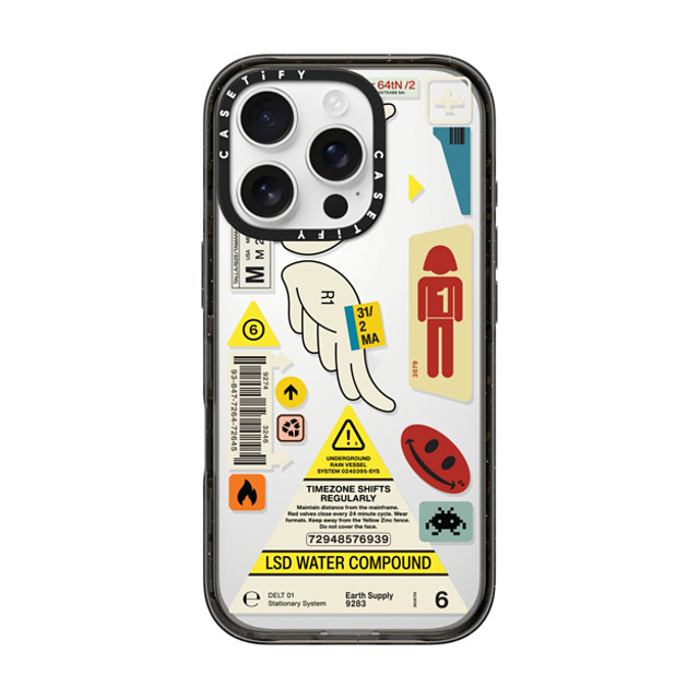 Kunel Gaur x CASETiFY iPhone 16 Pro ケース Futurism,Hype ブラック インパクトケース Timezone Back to School Kunel Gaur x CASETiFY iPhone 16 Pro ケース Futurism,Hype ブラック インパクトケース Timezone Back to School