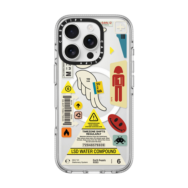 Kunel Gaur x CASETiFY iPhone 16 Pro ケース Futurism,Hype クリア クリア ケース MagSafe対応 Timezone Father's Day Kunel Gaur x CASETiFY iPhone 16 Pro ケース Futurism,Hype クリア クリア ケース MagSafe対応 Timezone Father's Day