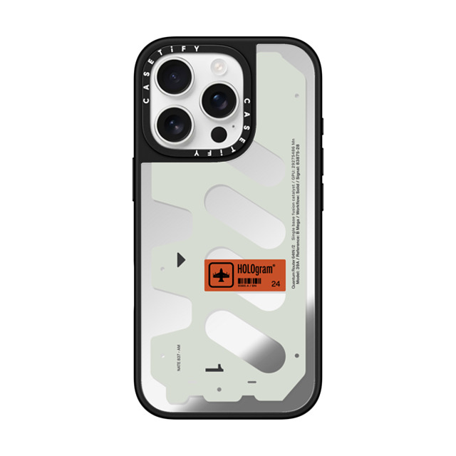 Kunel Gaur x CASETiFY iPhone 16 Pro ケース Futurism,Hype Silver on Black ミラーケース MagSafe対応 HOLOgram (White) Back to School Kunel Gaur x CASETiFY iPhone 16 Pro ケース Futurism,Hype Silver on Black ミラーケース MagSafe対応 HOLOgram (White) Back to School