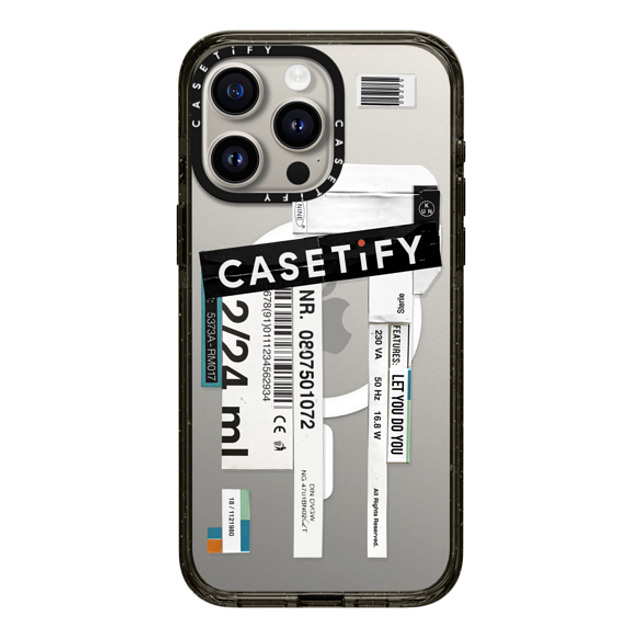 Kunel Gaur x CASETiFY iPhone 15 Pro Max ケース ブラック インパクトケース MagSafe対応 Casetify