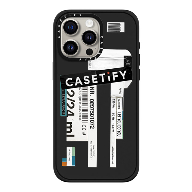 Kunel Gaur x CASETiFY iPhone 15 Pro Max ケース マットブラック インパクトケース MagSafe対応 Casetify