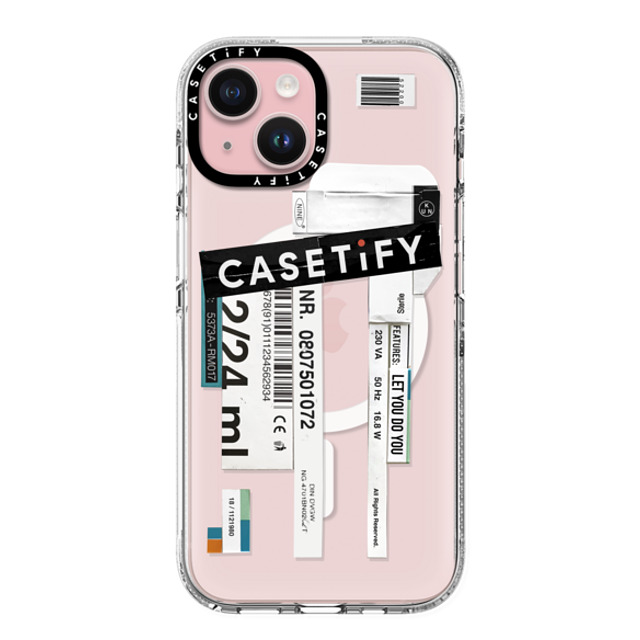 Kunel Gaur x CASETiFY iPhone 15 ケース クリア クリア ケース MagSafe対応 Casetify