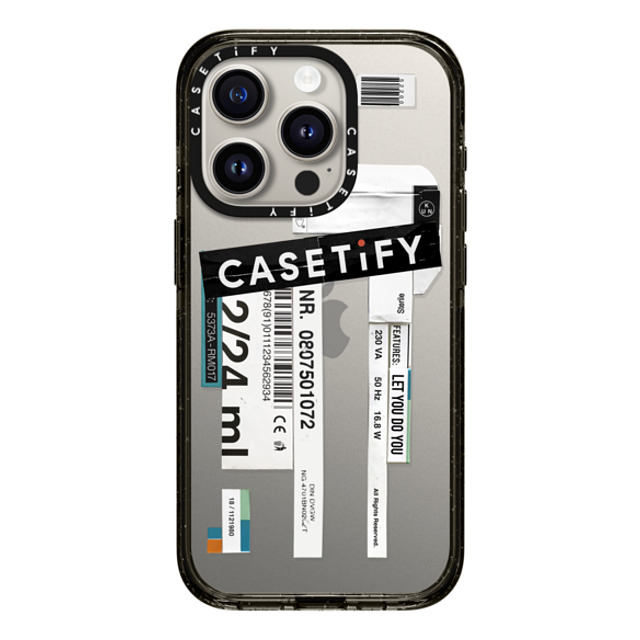 Kunel Gaur x CASETiFY iPhone 15 Pro ケース ブラック インパクトケース Casetify