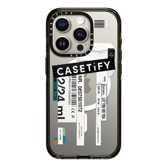 Kunel Gaur x CASETiFY iPhone 15 Pro ケース ブラック インパクトケース MagSafe対応 Casetify