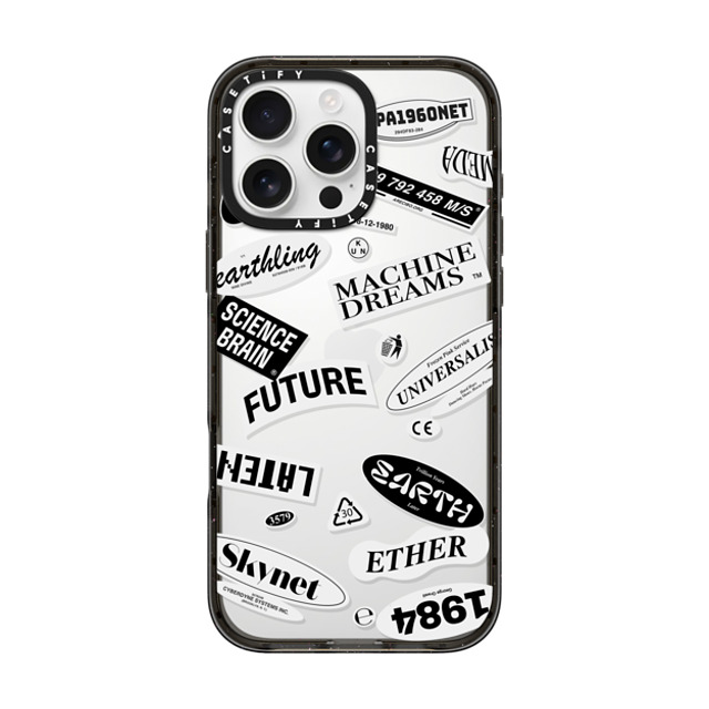 Kunel Gaur x CASETiFY iPhone 16 Pro Max ケース Sticker,Typography ブラック インパクトケース Codex Father's Day Kunel Gaur x CASETiFY iPhone 16 Pro Max ケース Sticker,Typography ブラック インパクトケース Codex Father's Day