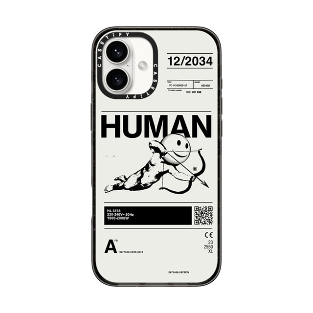 Kunel Gaur x CASETiFY iPhone 16 Plus Case Black Impact Case MagSafe Compatible Human Kunel Gaur x CASETiFY iPhone 16 Plus Case Black Impact Case MagSafe Compatible Human