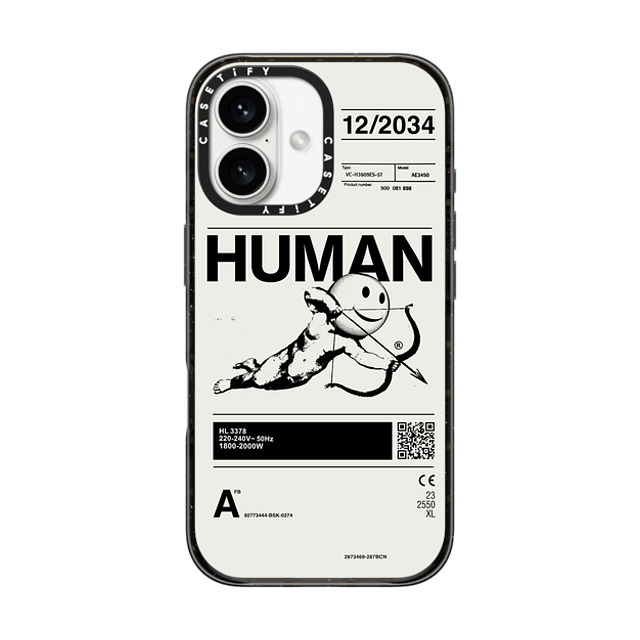 Kunel Gaur x CASETiFY iPhone 16 ケース Icon,Typography ブラック インパクトケース Human Father's Day Kunel Gaur x CASETiFY iPhone 16 ケース Icon,Typography ブラック インパクトケース Human Father's Day
