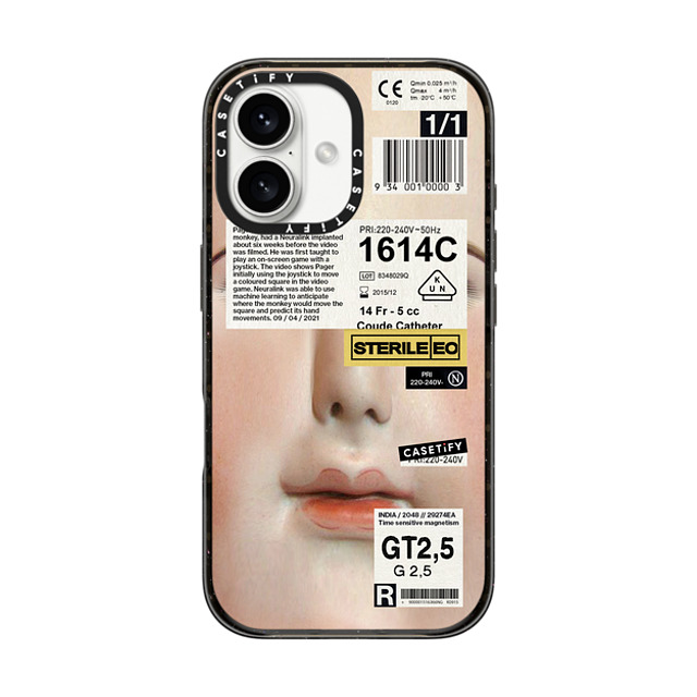 Kunel Gaur x CASETiFY iPhone 16 Case Sticker,Typography Black Impact Case Neuralink Father's Day Kunel Gaur x CASETiFY iPhone 16 Case Sticker,Typography Black Impact Case Neuralink Father's Day