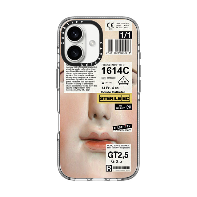 Kunel Gaur x CASETiFY iPhone 16 ケース Sticker,Typography クリア クリア ケース MagSafe対応 Neuralink Father's Day Kunel Gaur x CASETiFY iPhone 16 ケース Sticker,Typography クリア クリア ケース MagSafe対応 Neuralink Father's Day