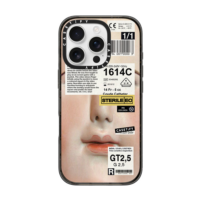 Kunel Gaur x CASETiFY iPhone 16 Pro ケース Sticker,Typography ブラック インパクトケース Neuralink Father's Day Kunel Gaur x CASETiFY iPhone 16 Pro ケース Sticker,Typography ブラック インパクトケース Neuralink Father's Day