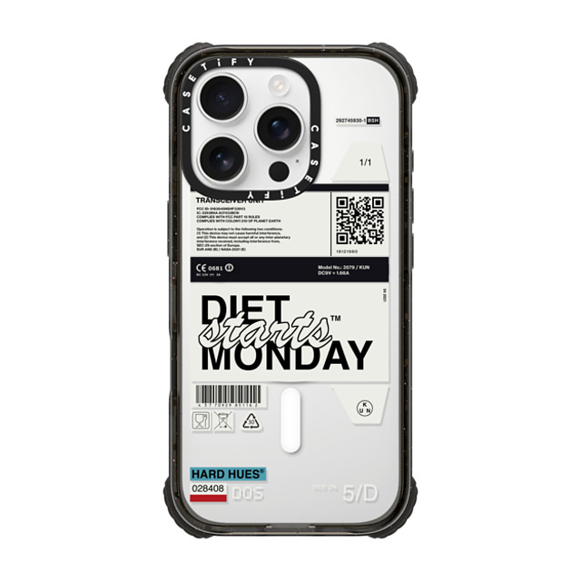 Kunel Gaur x CASETiFY iPhone 16 Pro Case Black ウルトラ インパクトケース MagSafe 対応 Diet Starts Monday Kunel Gaur x CASETiFY iPhone 16 Pro Case Black ウルトラ インパクトケース MagSafe 対応 Diet Starts Monday