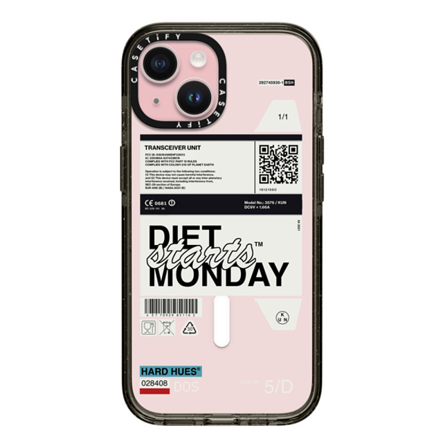 Kunel Gaur x CASETiFY iPhone 15 Case Sticker,Typography Black Impact Case MagSafe Compatible Diet Starts Monday Mother's Day Kunel Gaur x CASETiFY iPhone 15 Case Sticker,Typography Black Impact Case MagSafe Compatible Diet Starts Monday Mother's Day