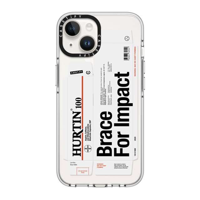 Kunel Gaur x CASETiFY iPhone 14 Case Clear Clear Case MagSafe Compatible Brace For Impact Kunel Gaur x CASETiFY iPhone 14 Case Clear Clear Case MagSafe Compatible Brace For Impact