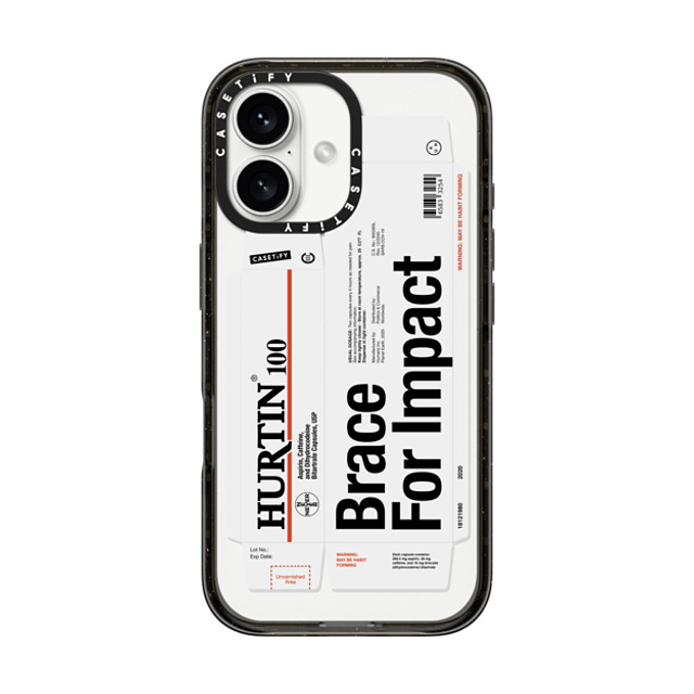 Kunel Gaur x CASETiFY iPhone 16 ケース ブラック インパクトケース Brace For Impact