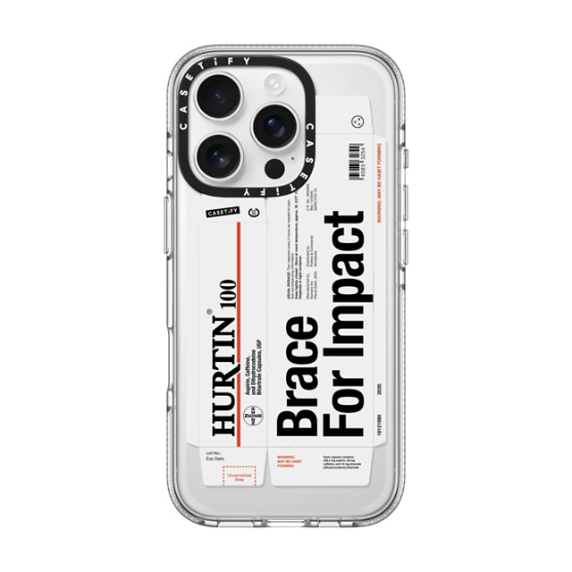 Kunel Gaur x CASETiFY iPhone 16 Pro ケース クリア クリア ケース MagSafe対応 Brace For Impact