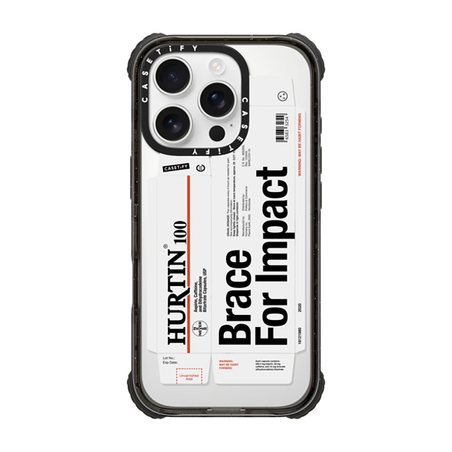 Kunel Gaur x CASETiFY iPhone 16 Pro Case Black ウルトラ インパクトケース MagSafe 対応 Brace For Impact Kunel Gaur x CASETiFY iPhone 16 Pro Case Black ウルトラ インパクトケース MagSafe 対応 Brace For Impact