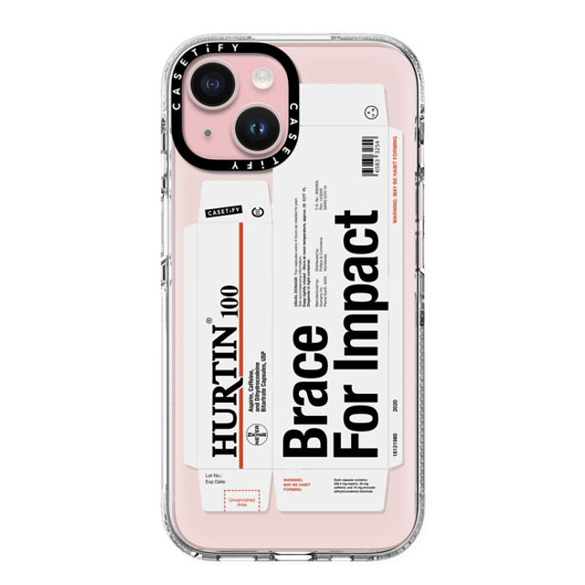 Kunel Gaur x CASETiFY iPhone 15 ケース クリア クリア ケース MagSafe対応 Brace For Impact