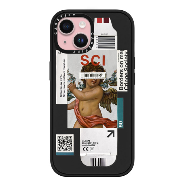 Kunel Gaur x CASETiFY iPhone 15 ケース マットブラック インパクトケース MagSafe対応 Below 30 Degrees