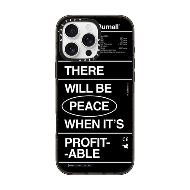 Kunel Gaur x CASETiFY iPhone 16 Pro Max Case Quote,Typography Black Impact Case MagSafe Compatible There Will Be Peace Back to School Kunel Gaur x CASETiFY iPhone 16 Pro Max Case Quote,Typography Black Impact Case MagSafe Compatible There Will Be Peace Back to School