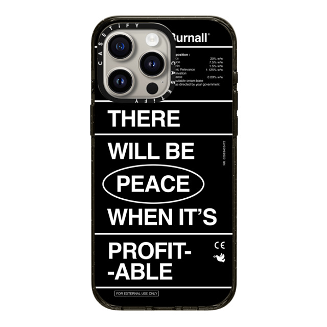 Kunel Gaur x CASETiFY iPhone 15 Pro Max Case Quote,Typography Black Impact Case MagSafe Compatible There Will Be Peace Back to School Kunel Gaur x CASETiFY iPhone 15 Pro Max Case Quote,Typography Black Impact Case MagSafe Compatible There Will Be Peace Back to School