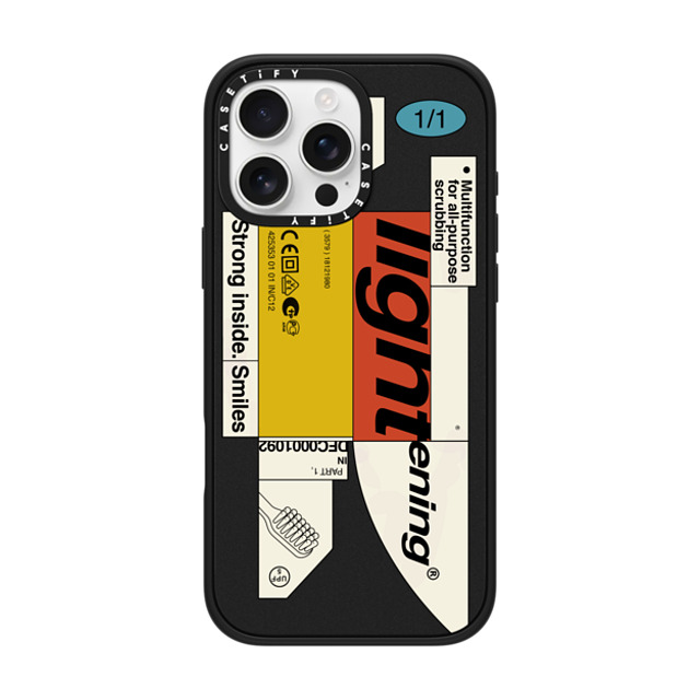 Kunel Gaur x CASETiFY iPhone 16 Pro Max Case Sticker,Quote Matte Black Impact Case MagSafe Compatible Bleak Lightening Back to School Kunel Gaur x CASETiFY iPhone 16 Pro Max Case Sticker,Quote Matte Black Impact Case MagSafe Compatible Bleak Lightening Back to School