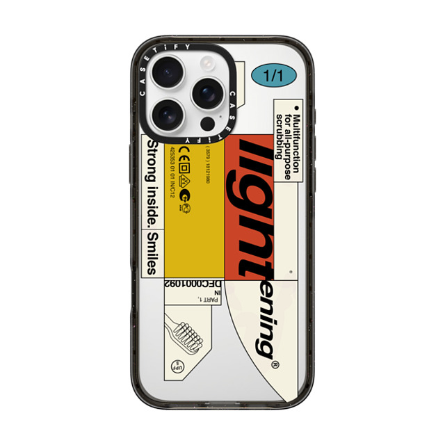 Kunel Gaur x CASETiFY iPhone 16 Pro Max ケース Sticker,Quote ブラック インパクトケース Bleak Lightening Father's Day Kunel Gaur x CASETiFY iPhone 16 Pro Max ケース Sticker,Quote ブラック インパクトケース Bleak Lightening Father's Day