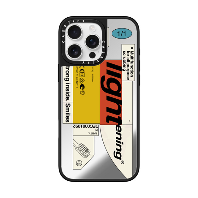 Kunel Gaur x CASETiFY iPhone 16 Pro Max ケース Sticker,Quote Silver on Black ミラーケース MagSafe対応 Bleak Lightening Father's Day Kunel Gaur x CASETiFY iPhone 16 Pro Max ケース Sticker,Quote Silver on Black ミラーケース MagSafe対応 Bleak Lightening Father's Day