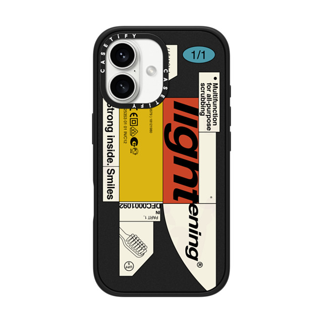 Kunel Gaur x CASETiFY iPhone 16 Case Sticker,Quote Matte Black Impact Case MagSafe Compatible Bleak Lightening Mother's Day Kunel Gaur x CASETiFY iPhone 16 Case Sticker,Quote Matte Black Impact Case MagSafe Compatible Bleak Lightening Mother's Day