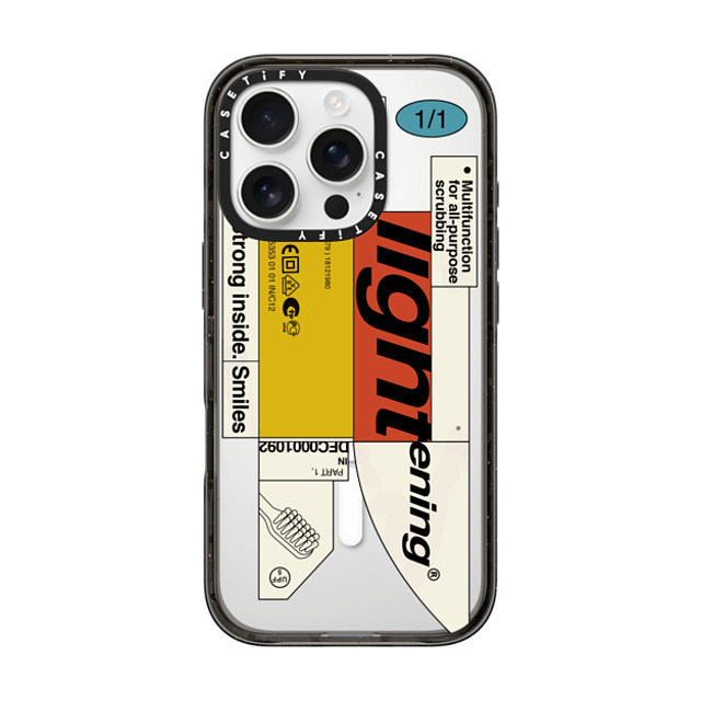 Kunel Gaur x CASETiFY iPhone 16 Pro ケース Sticker,Quote ブラック インパクトケース MagSafe対応 Bleak Lightening Father's Day Kunel Gaur x CASETiFY iPhone 16 Pro ケース Sticker,Quote ブラック インパクトケース MagSafe対応 Bleak Lightening Father's Day
