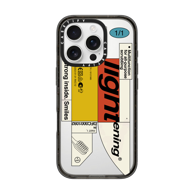 Kunel Gaur x CASETiFY iPhone 16 Pro ケース Sticker,Quote ブラック インパクトケース Bleak Lightening Father's Day Kunel Gaur x CASETiFY iPhone 16 Pro ケース Sticker,Quote ブラック インパクトケース Bleak Lightening Father's Day