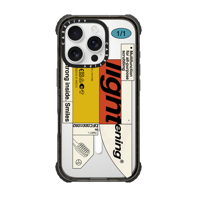 Kunel Gaur x CASETiFY iPhone 16 Pro ケース Sticker,Quote ブラック ウルトラ インパクトケース MagSafe 対応 Bleak Lightening Father's Day Kunel Gaur x CASETiFY iPhone 16 Pro ケース Sticker,Quote ブラック ウルトラ インパクトケース MagSafe 対応 Bleak Lightening Father's Day