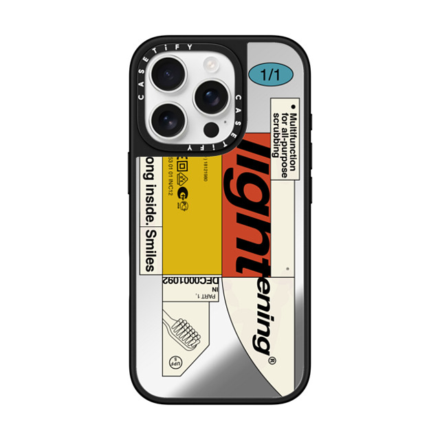 Kunel Gaur x CASETiFY iPhone 16 Pro ケース Sticker,Quote Silver on Black ミラーケース MagSafe対応 Bleak Lightening Father's Day Kunel Gaur x CASETiFY iPhone 16 Pro ケース Sticker,Quote Silver on Black ミラーケース MagSafe対応 Bleak Lightening Father's Day